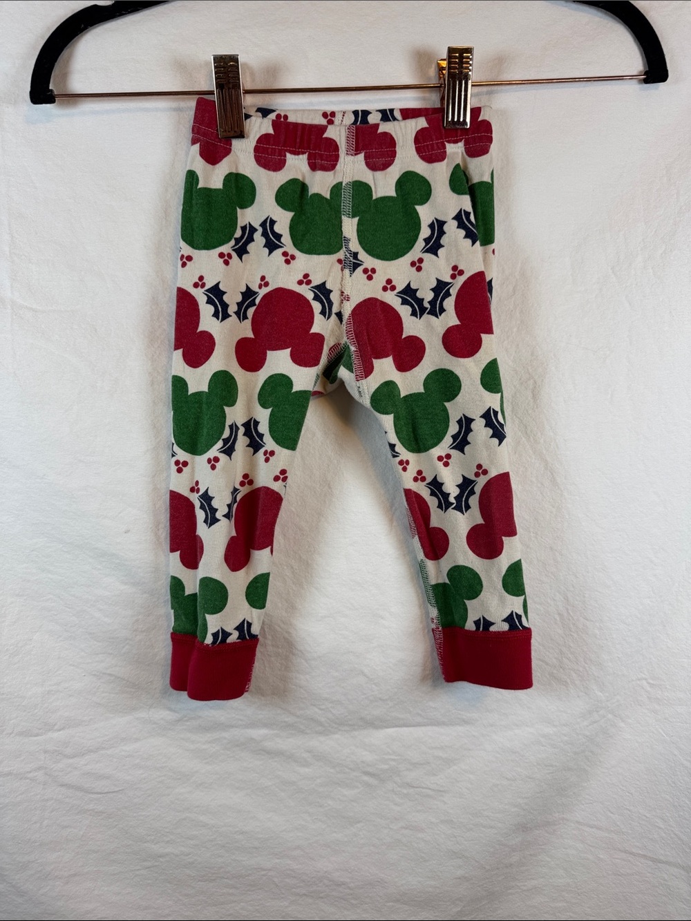 Hanna Andersson Christmas Mickey Pajama Pants 18-24 Months